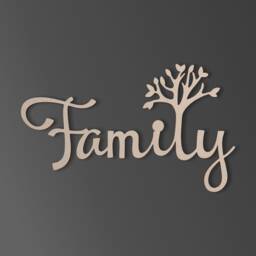 Wooden Family Tree Wall Art Unfinished Mdf, Diy Decor - thumbnail 2