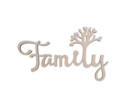 Wooden Family Tree Wall Art Unfinished Mdf, Diy Decor - thumbnail 1