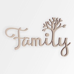 Wooden Family Tree Wall Art Unfinished Mdf, Diy Decor - thumbnail 3