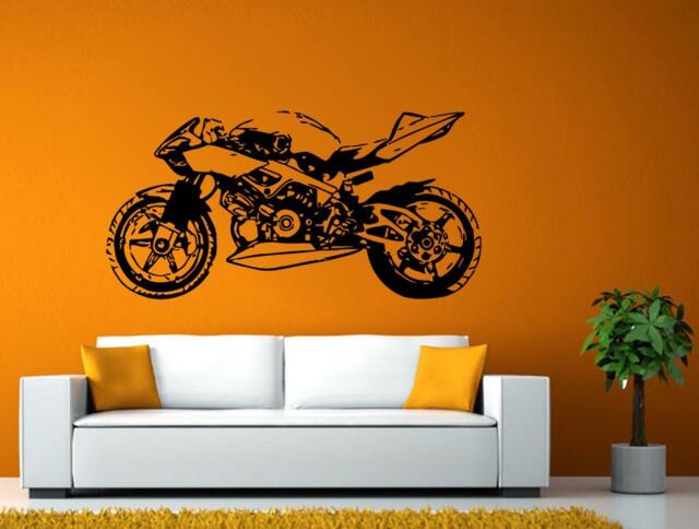 Sport Speed Bike Fast Motorcycle Racing Crotch Rocket Wall Window Sticker Decal Vinyl Silhouette Decor L1905 - image 1