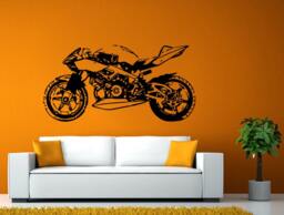 Sport Speed Bike Fast Motorcycle Racing Crotch Rocket Wall Window Sticker Decal Vinyl Silhouette Decor L1905 - thumbnail 1