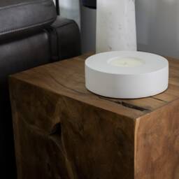 Cava White Organic Concrete Candle - Essential Oils Beton Hand Crafted Vegan Reusable Container Eco Friendly-Aromatherapy - thumbnail 2