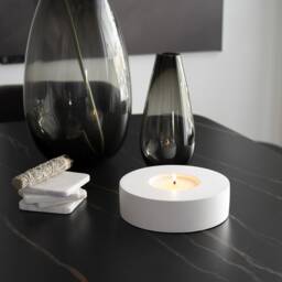 Cava White Organic Concrete Candle - Essential Oils Beton Hand Crafted Vegan Reusable Container Eco Friendly-Aromatherapy - thumbnail 3