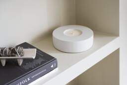 Cava White Organic Concrete Candle - Essential Oils Beton Hand Crafted Vegan Reusable Container Eco Friendly-Aromatherapy