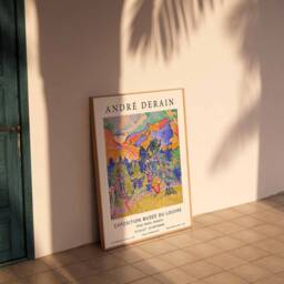 Andre Derain Exhibition Poster, Mountains At Collioure, French Expressionist Print, Fauvist Wall Art, Scenery & Nature A1/A2/A2/A3 - thumbnail 3