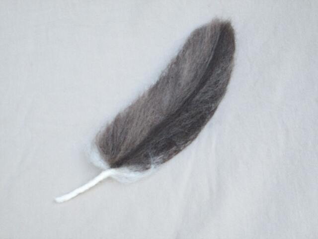 Needle Felted Feather, Turkey Vulture Feather, Custom - image 1