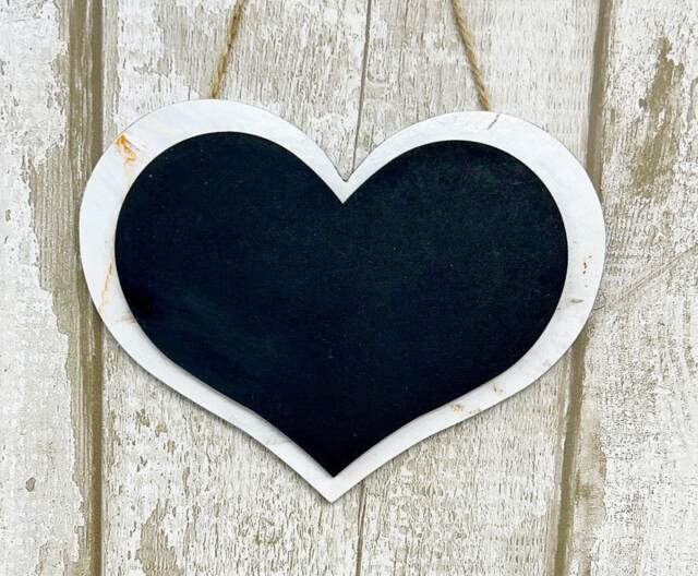 New Home Vintage Chalkboard Marble Effect Double Wooden Plaque - image 1