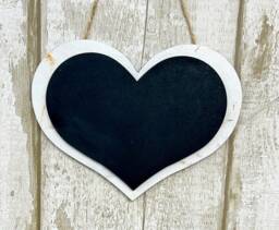 New Home Vintage Chalkboard Marble Effect Double Wooden Plaque - thumbnail 1