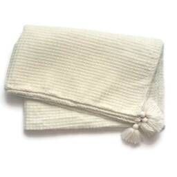 Merino Wool Baby Waffle Blanket, Ivory Christmas Gifts, Pure Crib Neutral Newborn Girl Boy - thumbnail 4