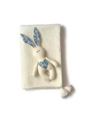 Merino Wool Baby Waffle Blanket, Ivory Christmas Gifts, Pure Crib Neutral Newborn Girl Boy - thumbnail 3