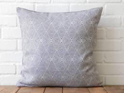 Blue Diamonds, Solid Linen Accent Pillow - thumbnail 1