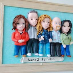 Custom Family Portrait Illustration 40Th Anniversary Gift For Parents - thumbnail 3