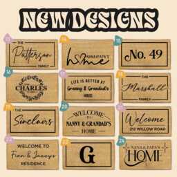 Family Name Door Mat, Welcome Last Gift, Personalized Doormat, Custom Gifts, Home Decor Gift - thumbnail 3