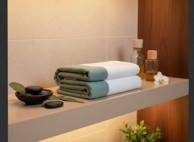 Handwoven Organic Cotton Turkish Towel Green Peshtemal - image 1