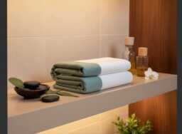 Handwoven Organic Cotton Turkish Towel Green Peshtemal - thumbnail 1