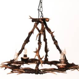Real Farmhouse Antler Chandelier For 4 Lights - thumbnail 3