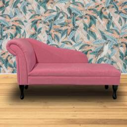 Handmade Plush Flamingo Pink Chaise Longue - Queen Anne Legs - thumbnail 3