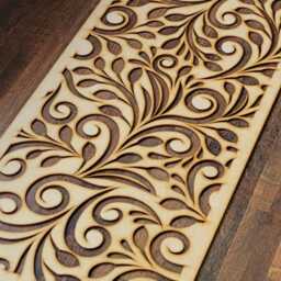 Laser-Cut Floral Radiator Screen Botanical Wall Art Panel 0196 - thumbnail 2