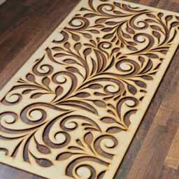 Laser-Cut Floral Radiator Screen Botanical Wall Art Panel 0196 - thumbnail 1