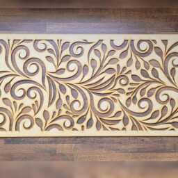 Laser-Cut Floral Radiator Screen Botanical Wall Art Panel 0196 - thumbnail 3