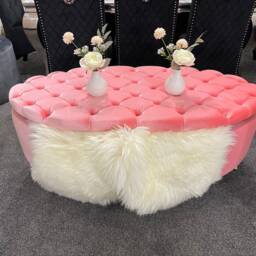 Handmade Chesterfield Exclusive Oval Shape Footstool Coffee Table - thumbnail 3