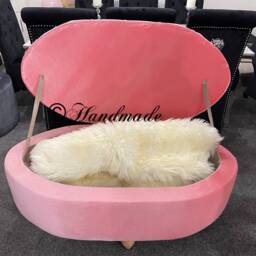 Handmade Chesterfield Exclusive Oval Shape Footstool Coffee Table - thumbnail 2
