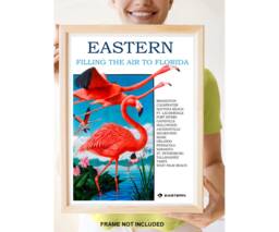 Reprint Of A Vintage Airline Travel Poster - Eastern Airlines To Florida - thumbnail 1
