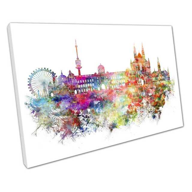 Vienna Cityscape Watercolor Canvas Print Elegant Austrian Capital Wall Art For Home & Office Decor - image 1