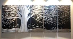 Abstract Tree Metal Wall Art, Modern Indoor Outdoor Sculpture - thumbnail 1