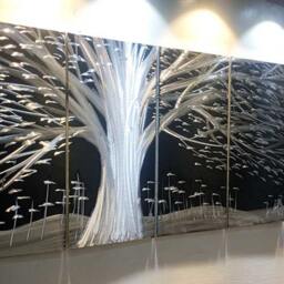 Abstract Tree Metal Wall Art, Modern Indoor Outdoor Sculpture - thumbnail 3