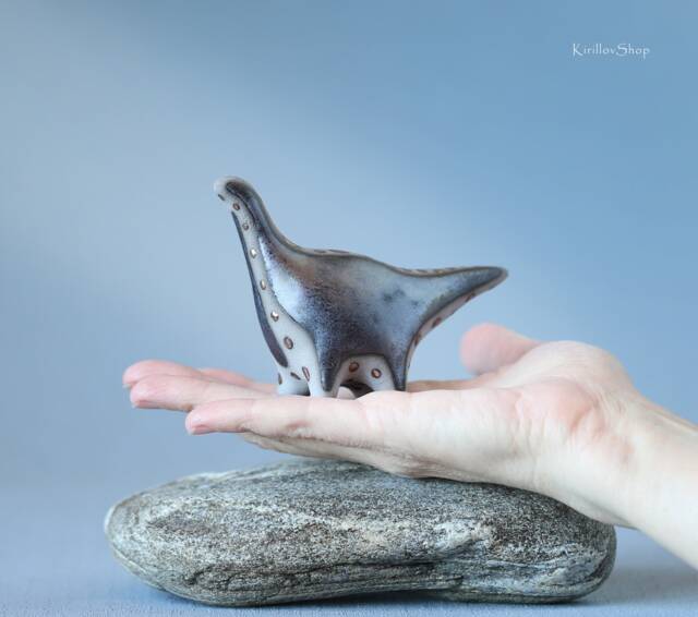 Handmade Ceramic Dinosaur Sculpture Modern Table Art - Made To Order - image 1