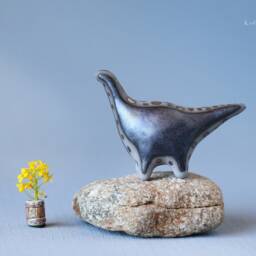 Handmade Ceramic Dinosaur Sculpture Modern Table Art - Made To Order - thumbnail 2