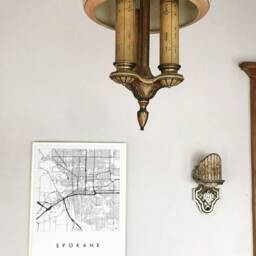 Spokane Map Street Washington City Drawing Black & White - Art Print Wedding Anniversary Gonzaga Graduation Gift Wall Decor - thumbnail 4