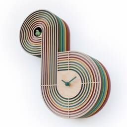 Artistic Cuckoo Clock, Modern Wall Sculpture, Handmade Wooden Decor - thumbnail 3