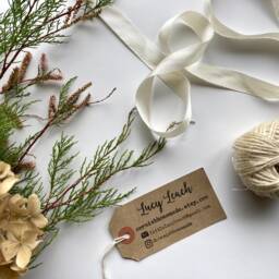 Seal Christmas Decoration, Ornament, Breton Stripe, Tree, Hanging Gold Crown, Fabric, Embroidery Art - thumbnail 3