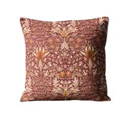 William Morris, Snakeshead Arts & Crafts, Red, Gold Beige Linen Union Cushion Cover, Throw Pillow Home Decor.pillow - thumbnail 3