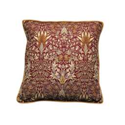 William Morris, Snakeshead Arts & Crafts, Red, Gold Beige Linen Union Cushion Cover, Throw Pillow Home Decor.pillow