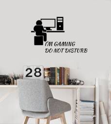 Gaming Art Vinyl Wall Decal Gamer Do Not Disturb Video Games Room Stickers - #2799Di - thumbnail 1