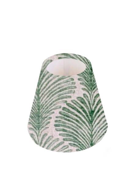 Green Fan Leaf Candle Shade - Handmade Clip-On Lampshade - image 1