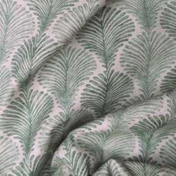 Green Fan Leaf Candle Shade - Handmade Clip-On Lampshade - thumbnail 2