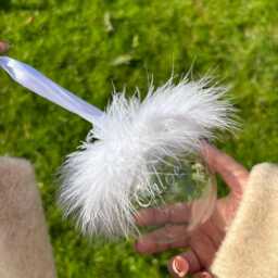Personalized Glass Christmas Bauble Feather Filled Xmas Decoration - thumbnail 3