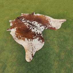 Brown & White Cowhide For Rustic Home Decor-Genuine Brazillian Rug-Cow Skin Living Room-Western Decor-Floor Area Rug - thumbnail 4