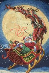 Personalised Christmas Stocking With Embroidered Santa Claus Family Stockings Custom Cross Stitch - thumbnail 3