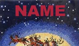Personalised Christmas Stocking With Embroidered Santa Claus Family Stockings Custom Cross Stitch - thumbnail 1