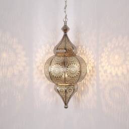 Moroccan Pendant Light, Handmade Moroccan Brass Lamp, Ceiling Oriental Lantern Home Decor, Morocco Lighting