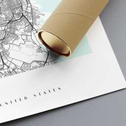 San Francisco City Map Print, Home Decor, Wall Art, Poster, Framed - thumbnail 3