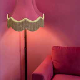 Traditional Fuchsia Pink Fabric Lampshade Handmade For Table & Floor Standard Lamp Bases, Wall Light Fixtures, Ceiling Fittings - thumbnail 3