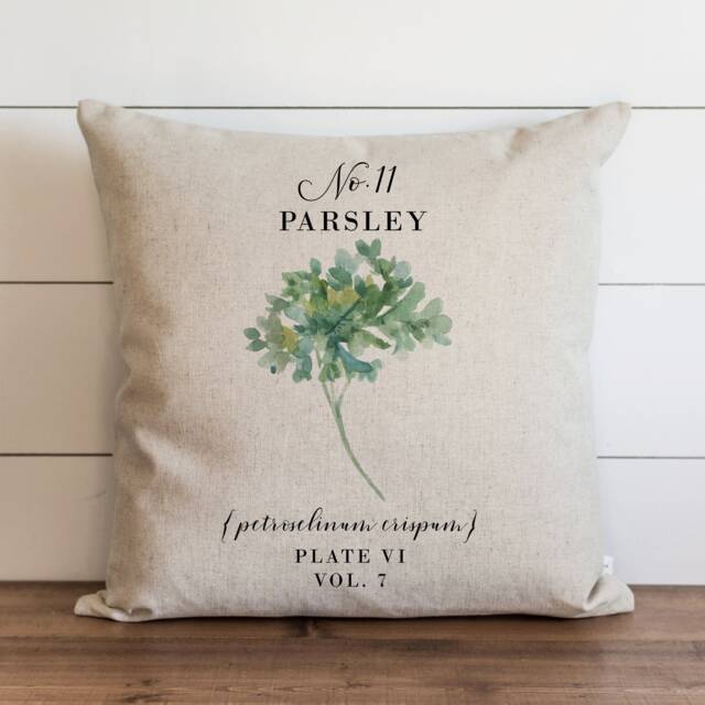 Parsley Pillow Cover - 18 X 20 Botanical Floral Herbs Spring Home Decor Summer Throw Garden - image 1