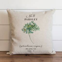 Parsley Pillow Cover - 18 X 20 Botanical Floral Herbs Spring Home Decor Summer Throw Garden - thumbnail 1
