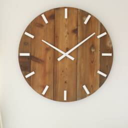 Large Barn Wood Wall Clock Mid Century Modern Boho Decor - thumbnail 2